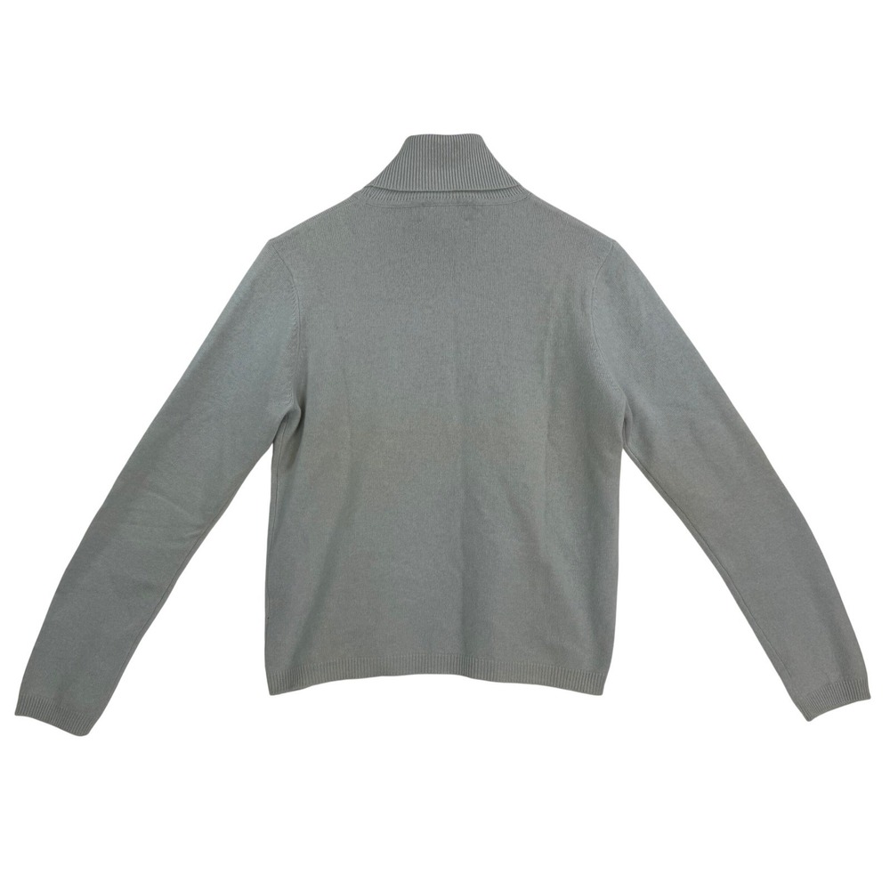 Lauren Ralph Lauren Petite M Seafoam 100% Cashmere Turtleneck Sweater Classic - Picture 2 of 10